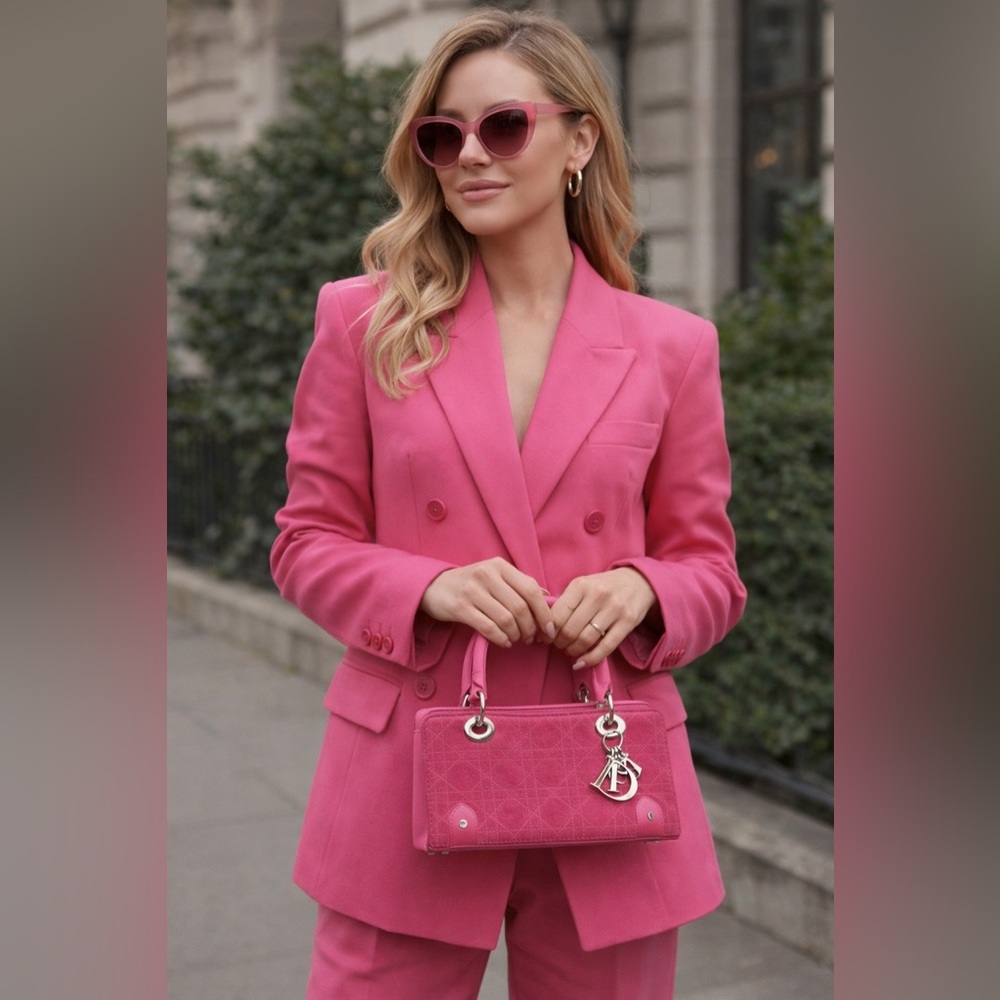 Authentic Pink Suede Dior Purse